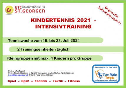 Kindertennis Sommer 2021